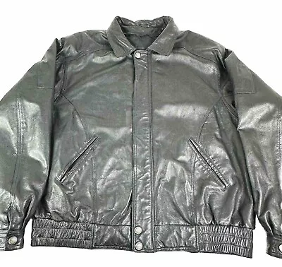 Vintage Wilsons Leather Motorcycle Bomber Jacket Mens 2XLT • $55