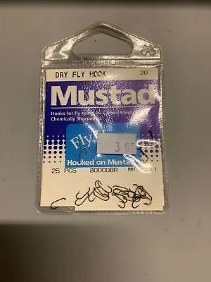 Mustad Dry Fly Tying Hooks 80000BR Size 20 • $6.99