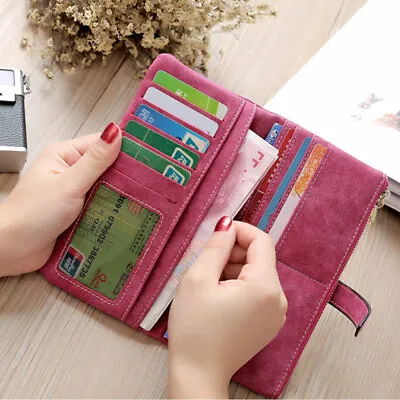$7.99 • Buy Women's Ladies Leather Clutch Wallet  Case Purse Handbag Long Phone Card Holder