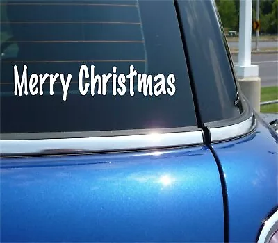 Merry Christmas Happy Holiday Funny Decal Sticker Art Car Wall • $3.49