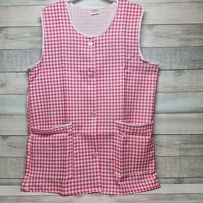 Ladies Overall Sleeveless Work Pinny  Cleaning  Size WMS Pink Sissy  • £8.99