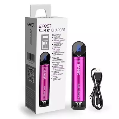 Efest SLIM K1 Intelligent Charger | Single Battery - NEW BATTERY NOT INCLUDED • £7.95