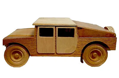 Hummer Humvee Military Wood Truck Moveable Wheels Handcrafted Doug Knapp 12” • $42.49