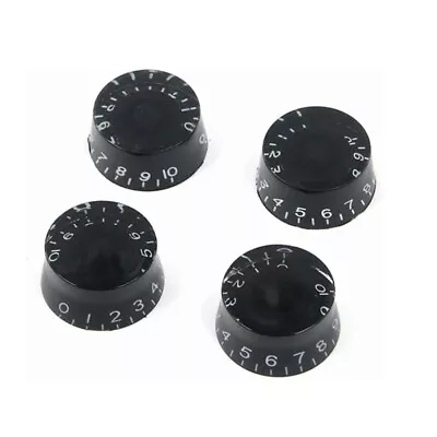Guitar Volume Tone Control Speed Knobs - Black With White Numbers US Stock N440 • $7.99