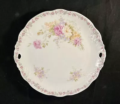 C.T. ALTWASSER GERMANY Hand Painted 10” Cake Plate Roses • $7