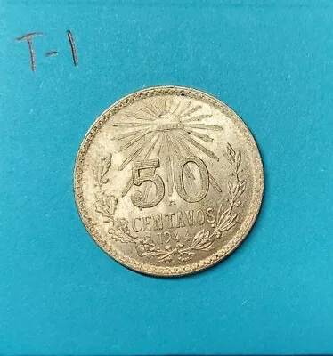 1944 Mexico 50 Centavos .720 Silver • $13.99