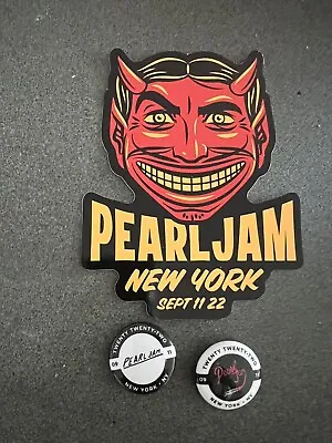 Pearl Jam 2022 Tour Pin And Sticker Set Nyc 9/11/22 • $68.37