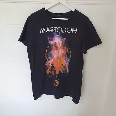 Mastodon T-Shirt L Black Orange Print Music Band Merch Rock Hardcore Heavy Metal • $50