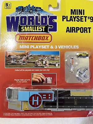 1990 World's Smallest Matchbox “Airport”Mini Play Set #9 NEW! Sealed • $24