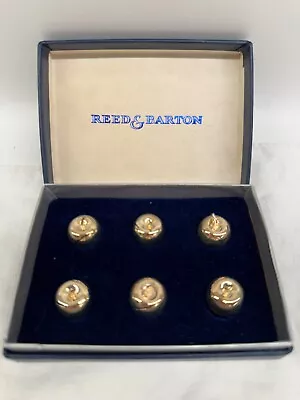 Vintage Set Of 6 - Reed & Barton Silverplated Apple - Dining Place Card Holders • $34.99