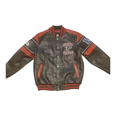 Atlanta Falcons NFL G-III Men's Large Snap-Up Polyvinyl Varsity Jacket • $99.99