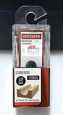 NEW Craftsman 9 28615 1/2  Corebox Carbide Tipped Router Bit Collet 1/2 Inch • $8.90