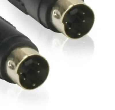 Masterplug 1m GOLD S-Video S Video Wire Lead Video Cable Laptop PC TV DVD VHS • £3.50