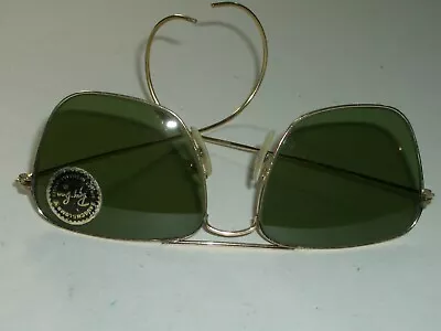$539.99 • Buy 1960's 52mm VINTAGE B&L RAY BAN 12K GF RB3 TRU-GREEN CARAVAN AVIATOR SUNGLASSES