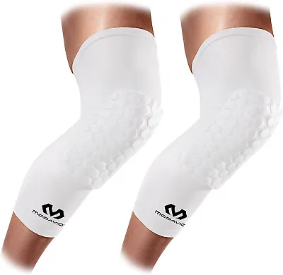 McDavid Hex White Leg Sleeves Pair Youth Junior Pads Compression Sports 6446-X • $18.38