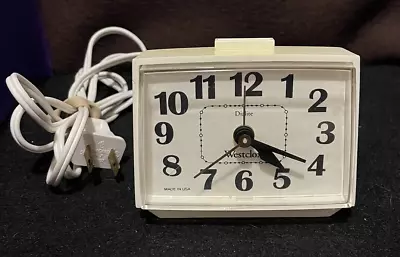 Vintage 70s Westclox Dialite Alarm Clock 22090 - Made In USA - TESTED & WORKS! • $9.99