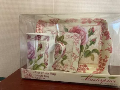 Masterpiece Collection Fine China Mug Snack Tray And Coaster • $14.99