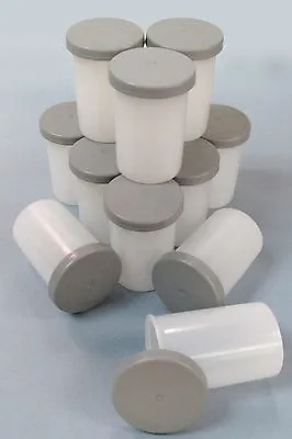 $4.50 • Buy 35mm Kodak FILM CANS/CANISTERS/CONTAINERS -  Qty 10. Opaque White With Grey Lids