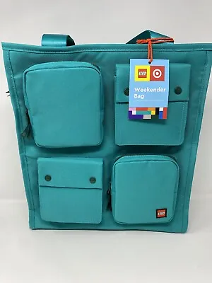 NEW LEGO Collection X Target Weekender Tote Utility Bag Discontinued Rare Teal • $39.99