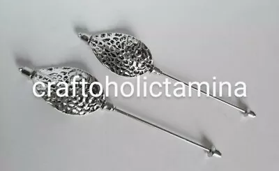 £7.99 • Buy Matching Pair Vintage Inspired Antique Silver Tone Stick/Shawl/Hat Pin Set