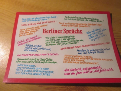 £0.87 • Buy Postcard  Berliner Proverbs  (01)