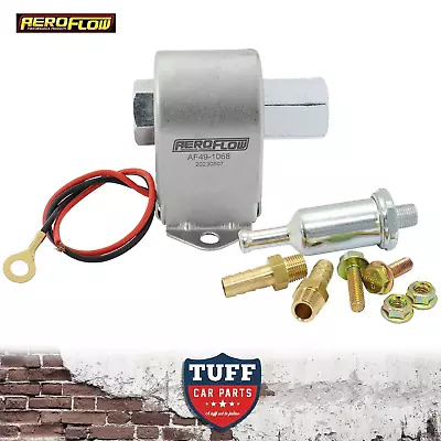 Aeroflow 4-7 PSI 35 GPH Inline External Lift Electric Fuel Pump Filter Fittings • $79.95