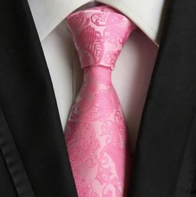 Tie Silk 100% New Necktie Wedding Floral Paisley JACQUARD WOVEN Fashion Men's UK • £6.25