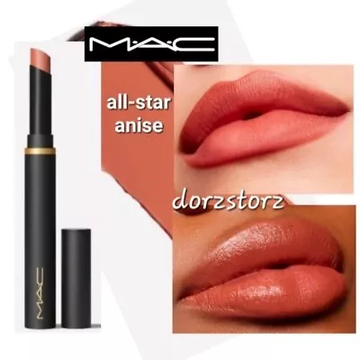 MAC Powder Kiss Velvet Blur Slim Stick Lipstick Full Size #882 ALL STAR ANISE • $15