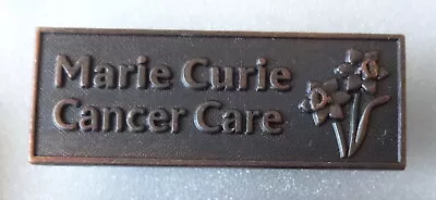 MARIE CURIE CANCER CARE Pin Badge NURSING CHARITY In Pewter • £6.99