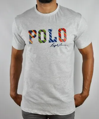 Polo Ralph Lauren Logo Crew Neck T-Shirt Grey - Custom Slim Fit • $29.99
