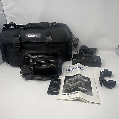 Vintage Sony AF CCD Black Video 8 Handycam Video Camera Recover CCD-TR31 • $59.99