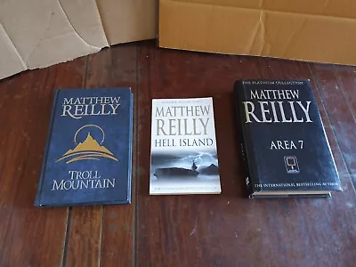 Book BUNDLE X3 Matthew Reilly Troll Mountain + Hell Island + Area 7 Platinum  • $50