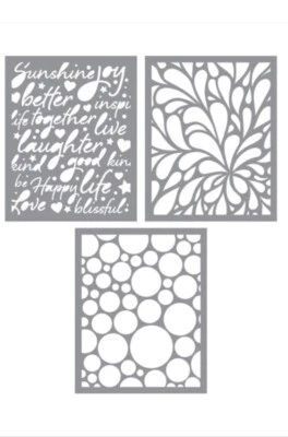 $14.95 • Buy CTMH 3pc CARD FRONT STENCIL PACK  #1 Model #Z6093 Inspirational New!