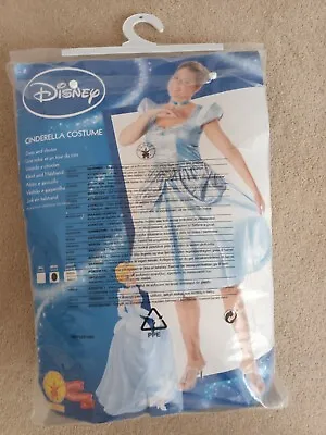 Ladies DISNEY CINDERELLA Princess Fairytale Fancy Dress Costume Size Medium • £17.50