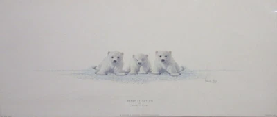 £15 • Buy Warwick Higgs, Ready Steady Go - Polar Bears Art Print FAR.6744 - 59x25cm