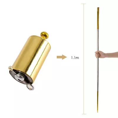 Portable Magic Pocket Staff Steel Metal Sport Magical Wand Gold Outdoor Toys • $5.11