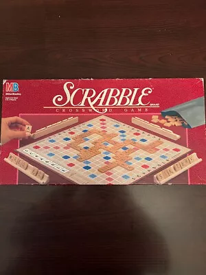 Vintage 1989 Scrabble Crossword Board Game Milton Bradley Nice Shape! • $7.99