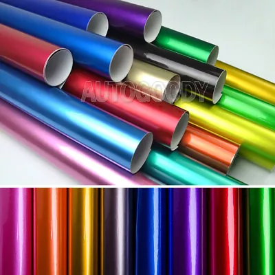 Premium Super Gloss Glossy Metallic Vinyl Film Wrap Sticker Air Bubble Free • $3.78