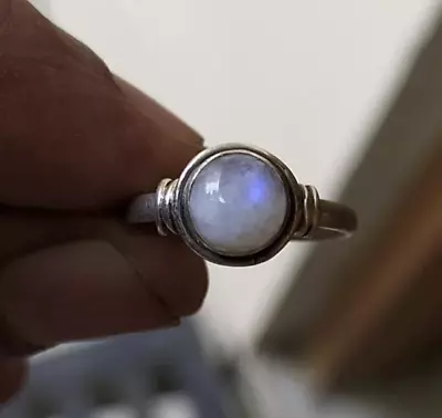 Moonstone Ring Handmade Solid 925 Sterling Silver Ring Statement Band All Size • $13.15