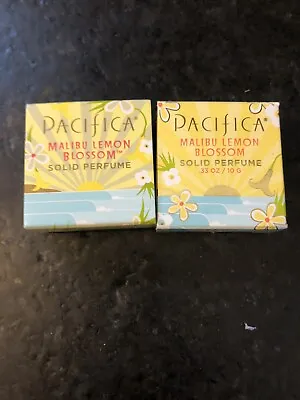 Two- NEW Pacifica MALIBU LEMON BLOSSOM SOLID PERFUME 0.33oz/10g • $85