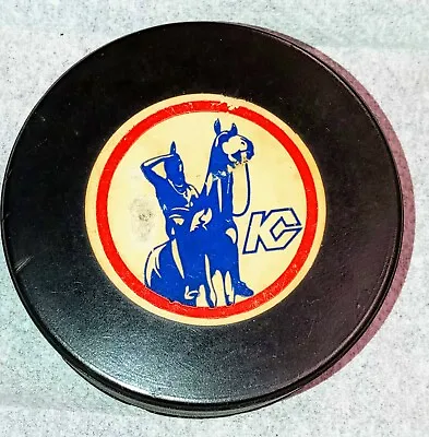 $110 • Buy Vintage Kansas City Scouts NHL Hockey Puck - Rawlings Reverse