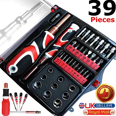 39PC Screwdriver Magnetic Set Heavy Duty Comfort Grip Philips Flat Slotted Tool • £9.99