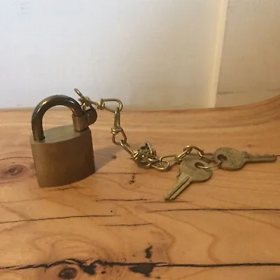 Vintage U.S. Military Brass Padlock  American Lock Company Junkunc Bros • $29.99