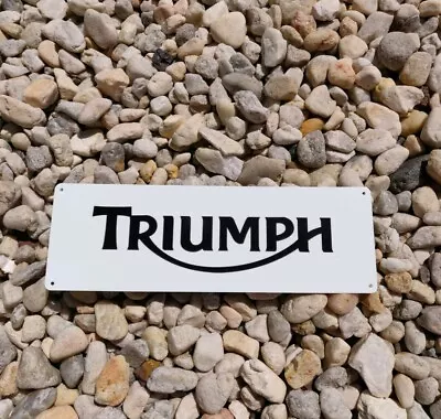 Triumph Motorcycles Motorbike Garage DEALER SERVICE METAL SIGN 4x12 50196 • $23.95