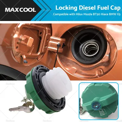 $29.99 • Buy Diesel Fuel Cap W/ Key Suitable For Hilux Mazda BT50 Landcruiser Ranger Triton