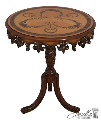 L62136EC: MAITLAND SMITH Round Inlaid Lamp Table • $1295