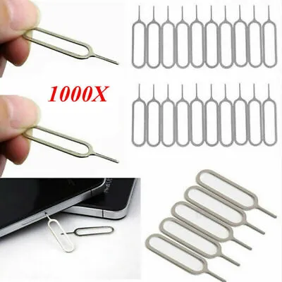 1000x Sim Card Tray Eject Pin Tool Fits IPhone IPad Samsung Smartphone JOBLOT • £18.49