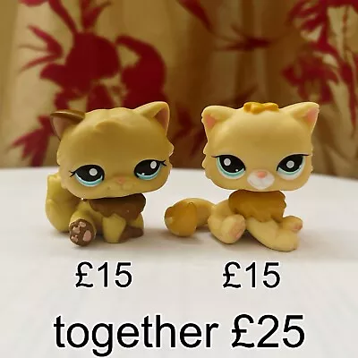 Authentic Littlest Pet Shop Lps Yellow Persian Cats Bundle #1673 #2063 • £15