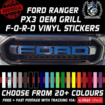 Ford Ranger -Not RAPTOR- Grill F-O-R-D VINYL STICKERS For Original PX3 Grill  • $45