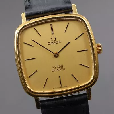 New Batt ◆Exc+5 ◆ Vintage Omega Deville Cal 1330 Men's Gold QZ Watch From... • $435.50